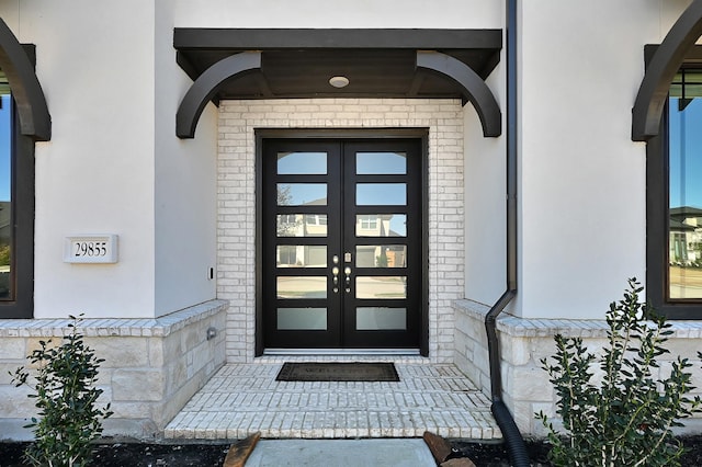 entrance to property with french doors