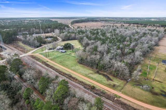 bird's eye view featuring a rural view