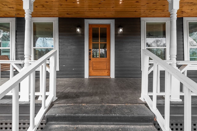 view of doorway to property