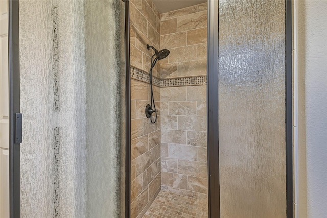 bathroom featuring walk in shower