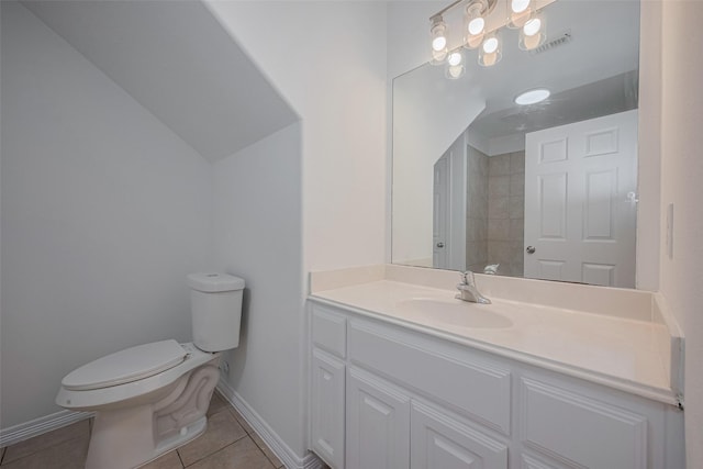 7816 Stoneyway Dr, Houston, TX 77040 - bathroom with toilet, tile patterned floors, baseboards, and vanity