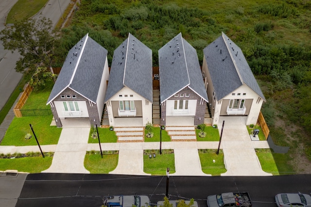 aerial view featuring a residential view