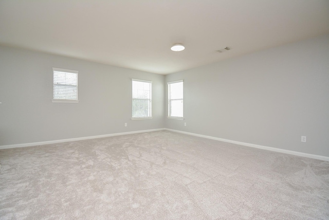 carpeted spare room with a wealth of natural light