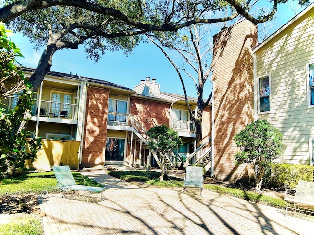 exterior space featuring stairway