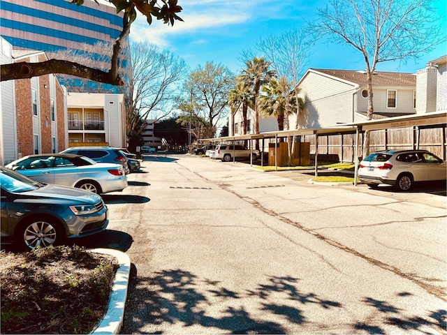 view of street with a residential view