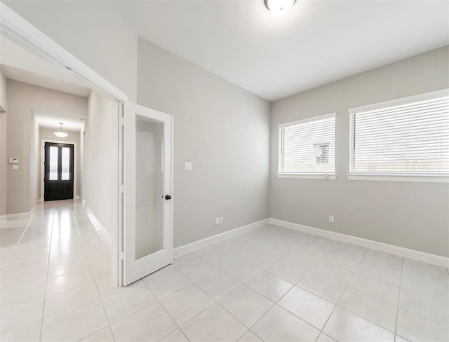 view of tiled spare room