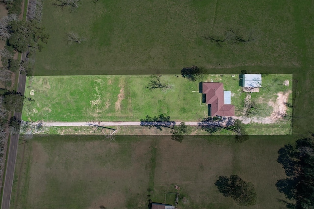 drone / aerial view with a rural view