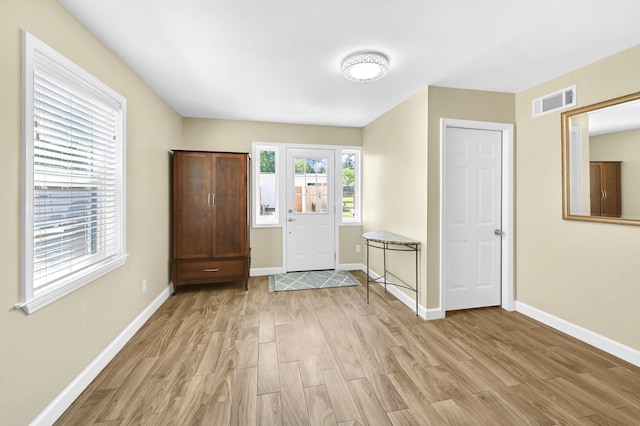 entrance foyer featuring light hardwood / wood-style flooring