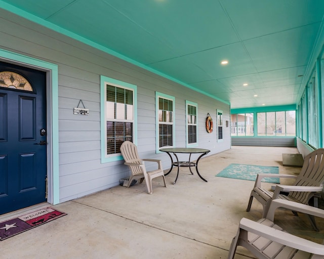 view of patio / terrace featuring covered porch