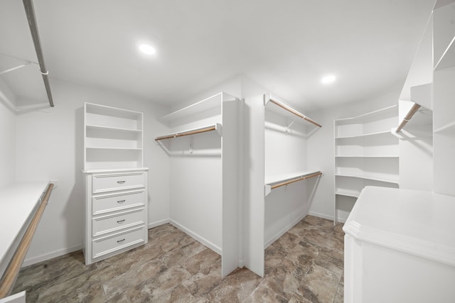 view of walk in closet