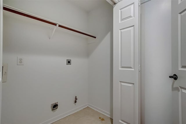 washroom featuring hookup for a gas dryer and hookup for an electric dryer