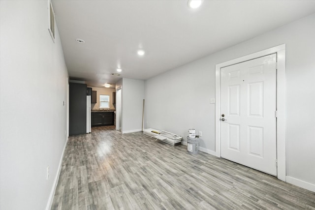 interior space featuring light wood-type flooring