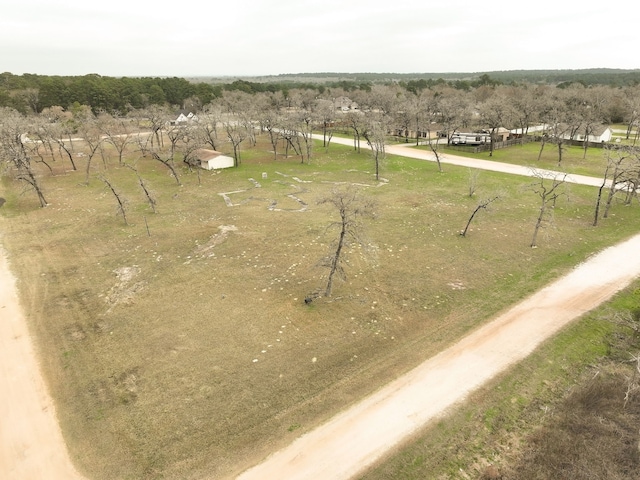 drone / aerial view with a rural view