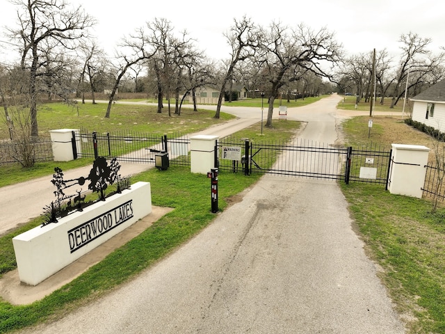 view of street with a gate