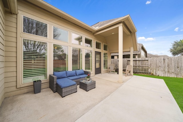 view of patio / terrace featuring outdoor lounge area