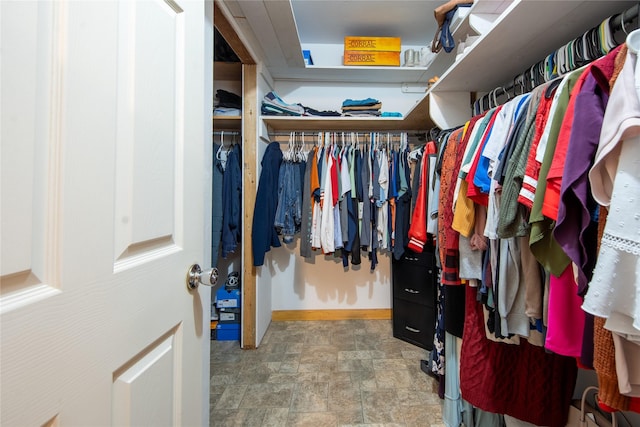 view of walk in closet