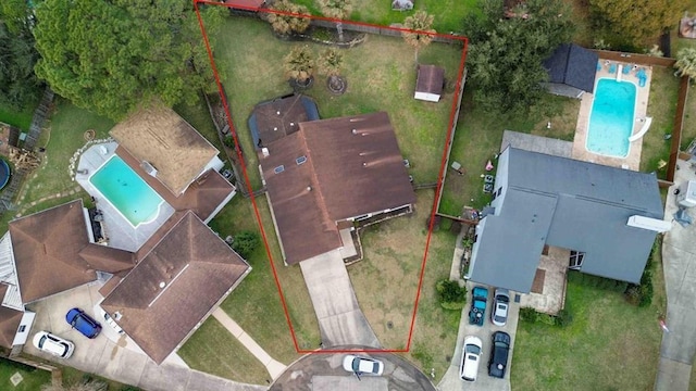 birds eye view of property