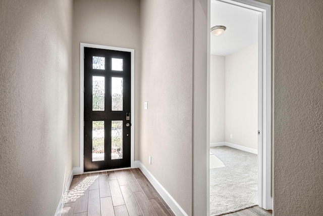 entryway featuring hardwood / wood-style floors