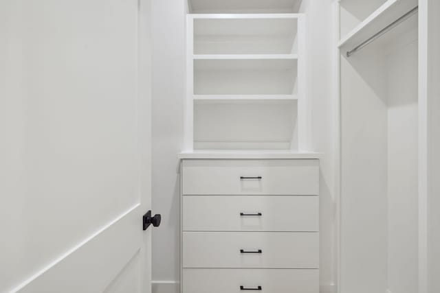 view of walk in closet