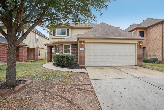 view of property with a garage