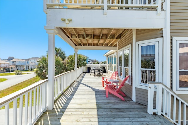 view of wooden terrace