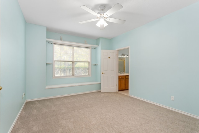 803 S Converse St, Flatonia, TX 78941 - carpeted spare room with ceiling fan and sink
