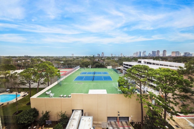 view of tennis court