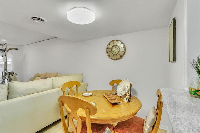 view of tiled dining room