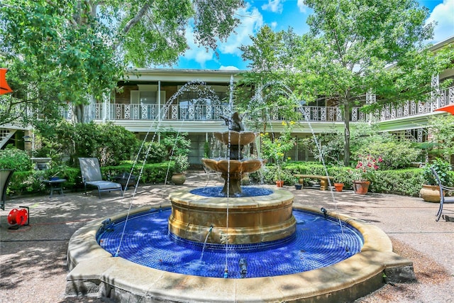 view of community with a patio area