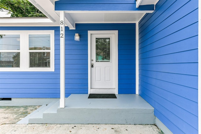 view of doorway to property