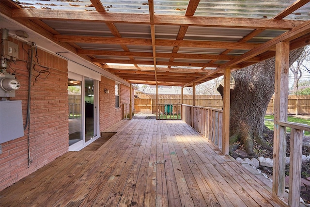 view of wooden terrace