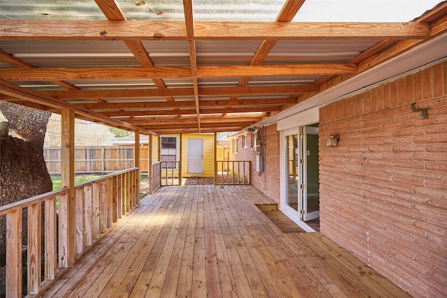 view of wooden deck