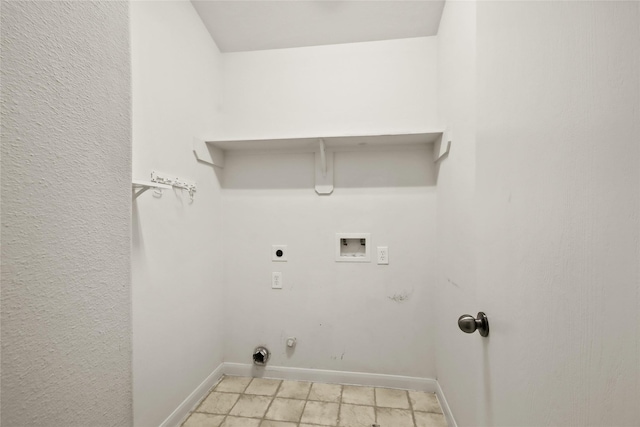 washroom featuring gas dryer hookup, washer hookup, and electric dryer hookup