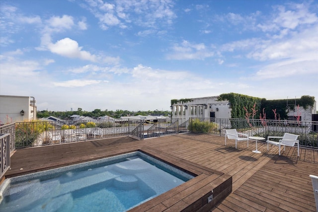 1714 Ashland Unit 303, Houston, TX 77008 - view of swimming pool featuring a deck