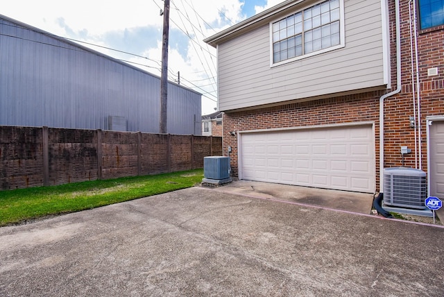 garage with central AC