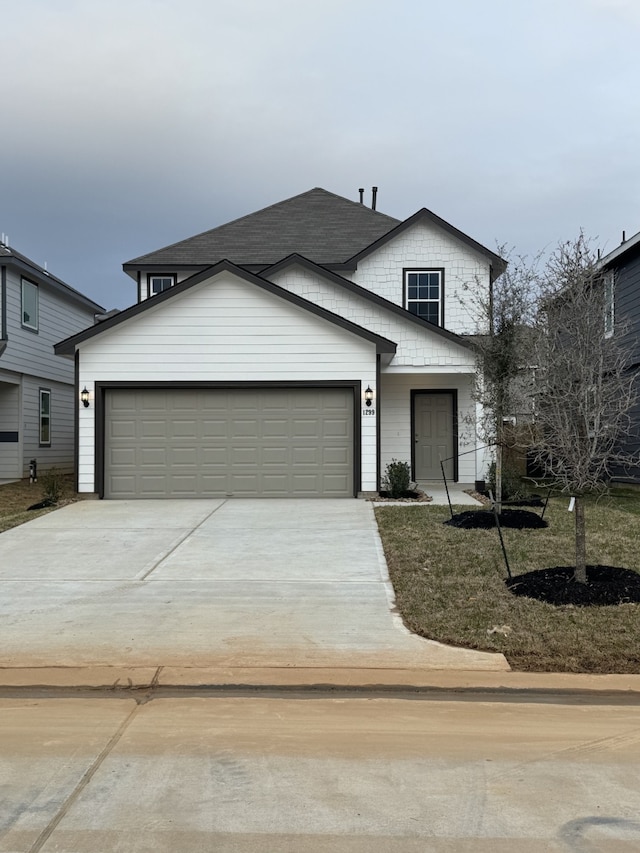 view of front of house featuring a garage