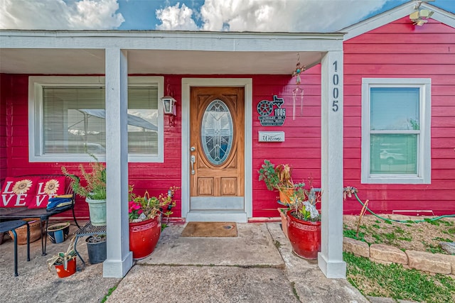 view of doorway to property