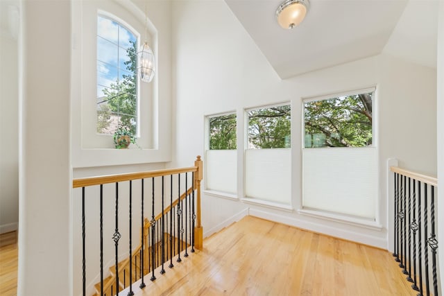 interior space with plenty of natural light and vaulted ceiling