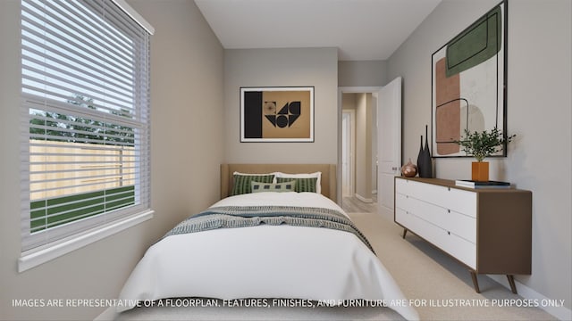 view of carpeted bedroom