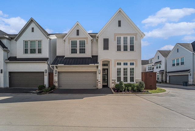 view of property with a garage