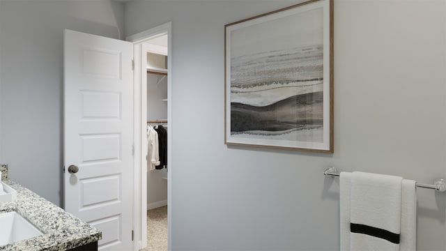 bathroom with vanity