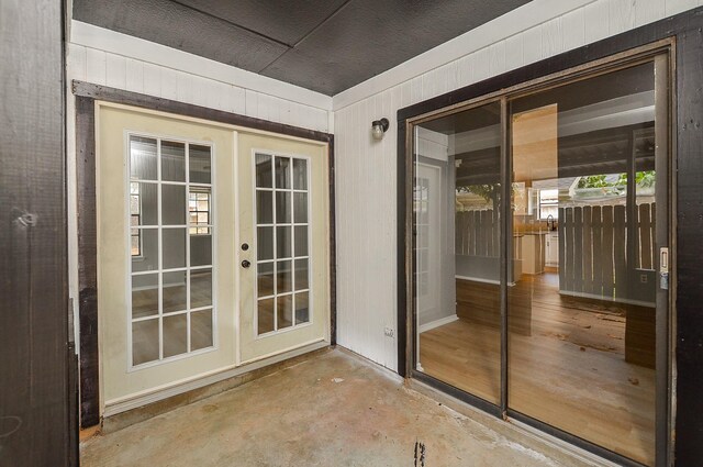 exterior space with french doors