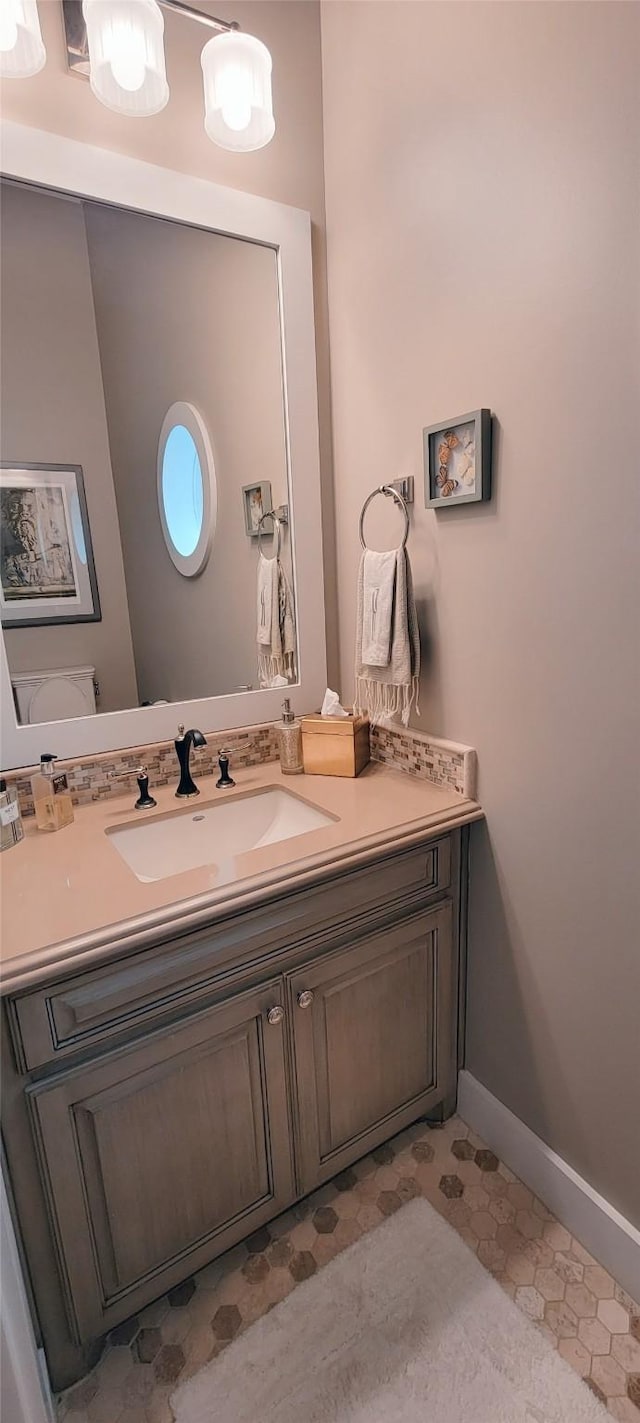 3450 Smiths Pt, Crystal Beach, TX 77650 - bathroom with vanity and toilet