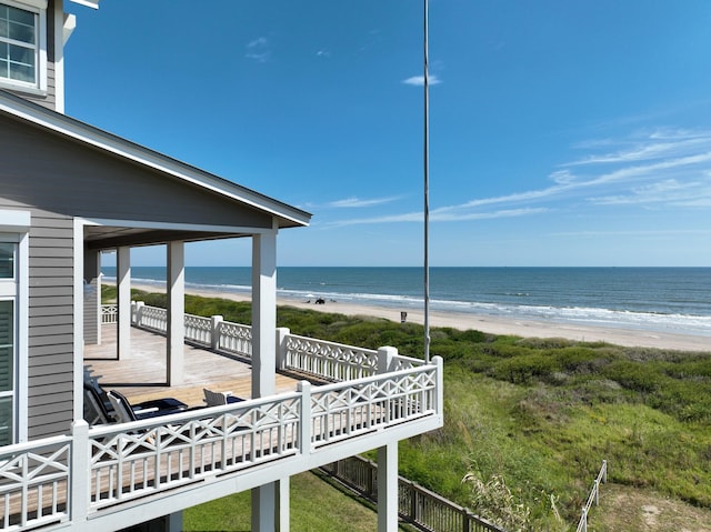 3450 Smiths Pt, Crystal Beach, TX 77650 - view of water feature with a beach view