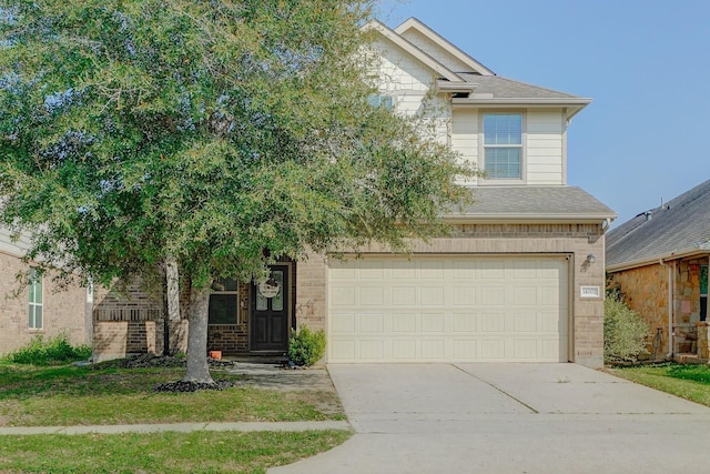 view of front facade with a garage