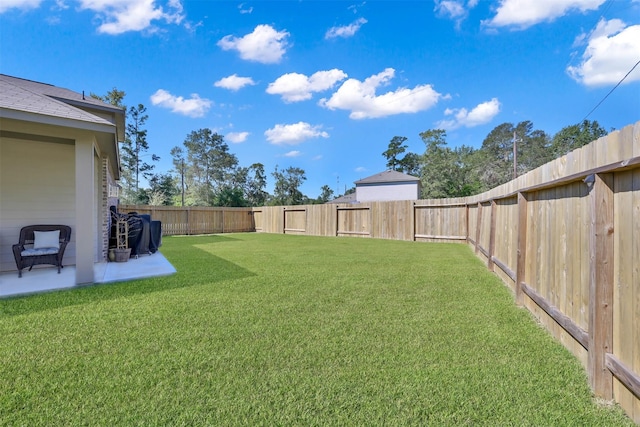 view of yard featuring a patio