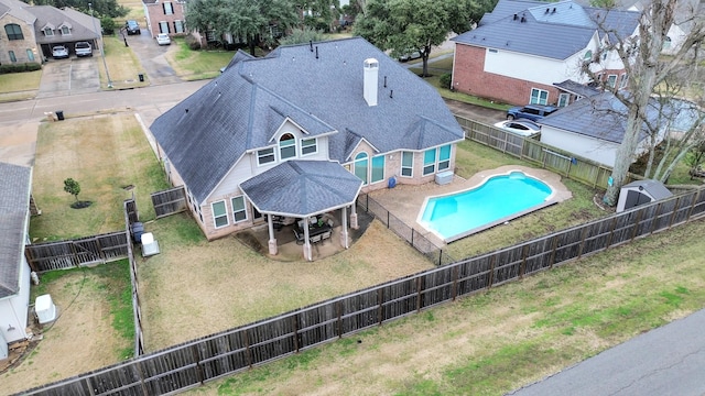 birds eye view of property