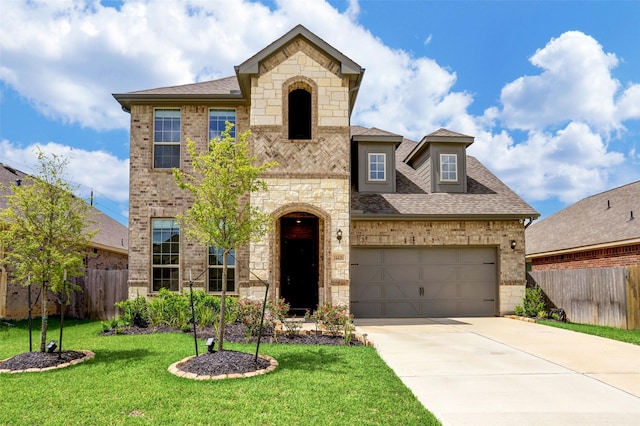 view of front of property featuring a front yard