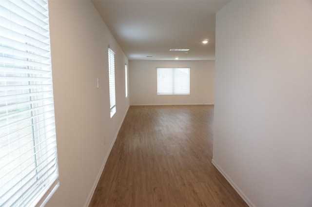 hall featuring dark hardwood / wood-style flooring