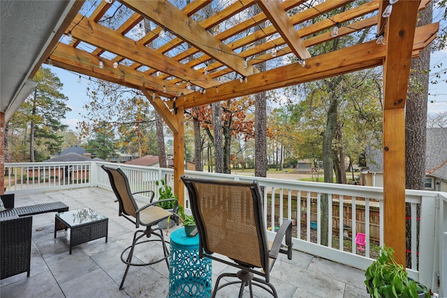 view of patio / terrace with a pergola